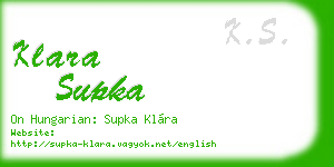 klara supka business card